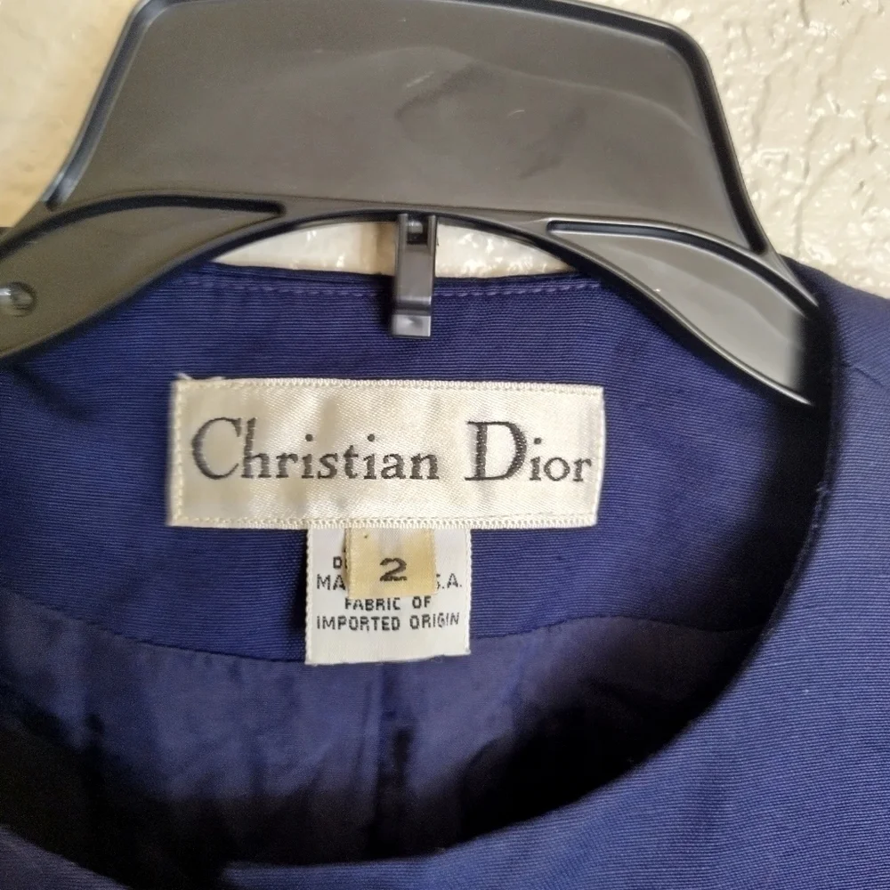 Christian Dior vintage military button down long sleeve blazer sz 2